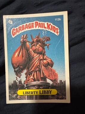 Liberty Libby Collectible Card - Blue Background